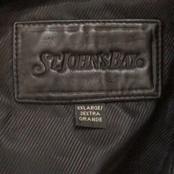 St johns bay black leather jacket